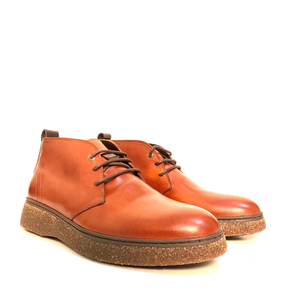 REF :B510 BOTTINE EN CUIR MARRON