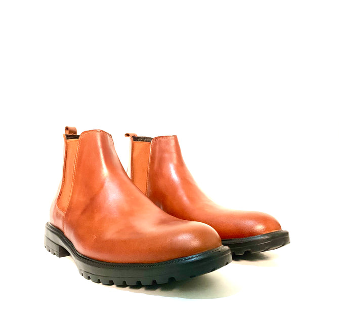 REF :B509 BOTTINE EN CUIR MAROON
