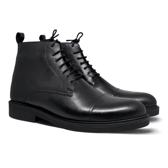 REF: 409 BOTTINE EN CUIR NOIR