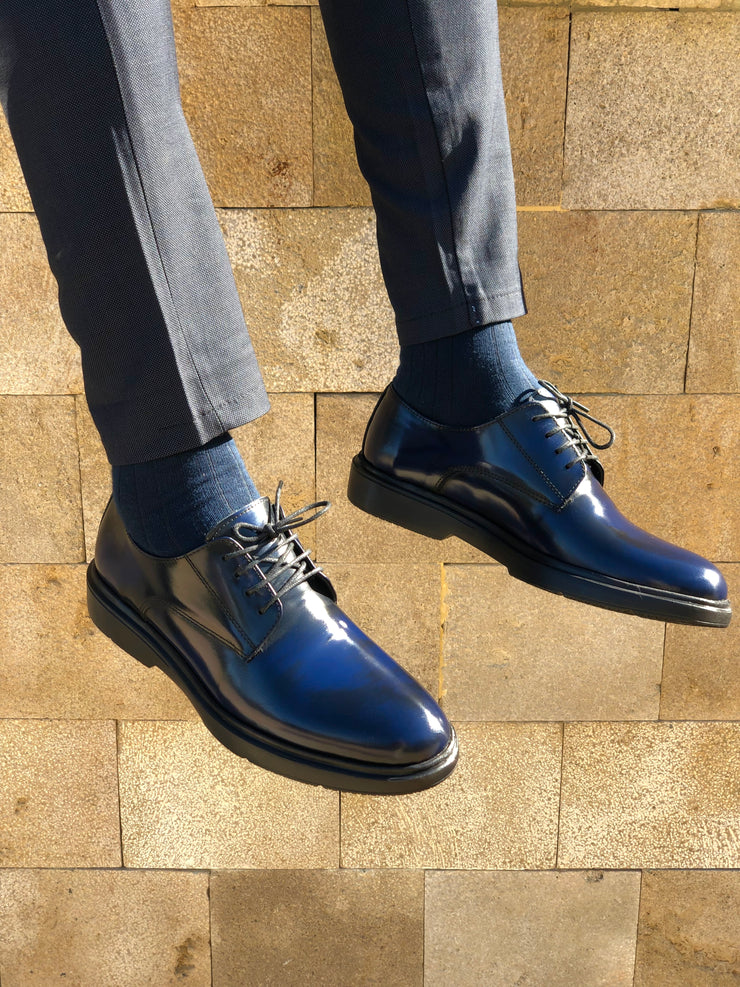 Chaussure 2024 cuir bleu